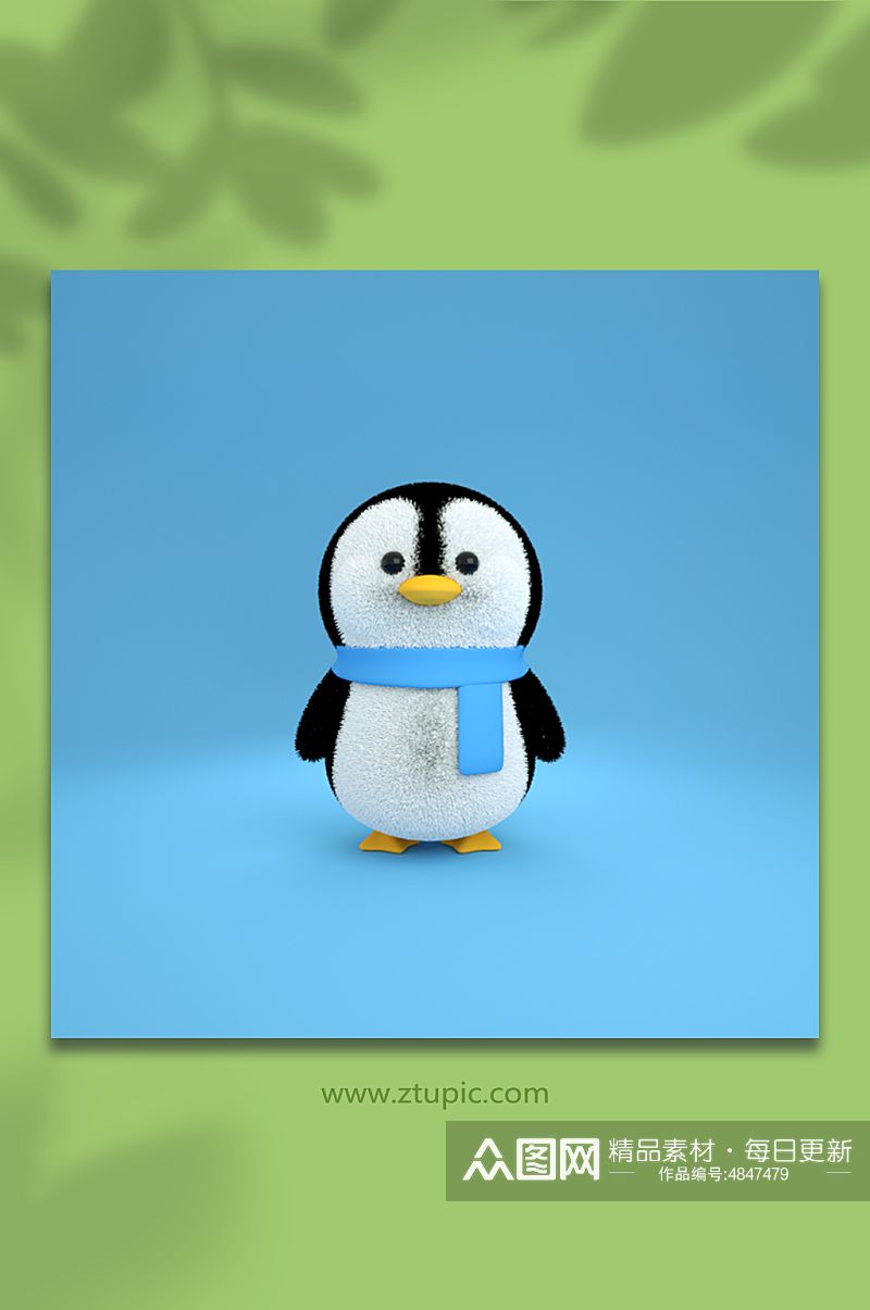 动物C4D卡通企鹅模型素材