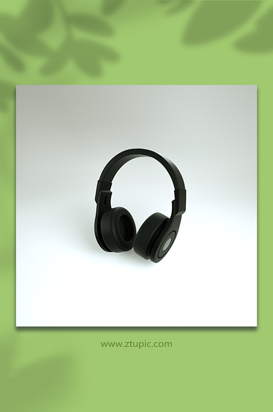 头戴式耳机c4d模型素材-众图网