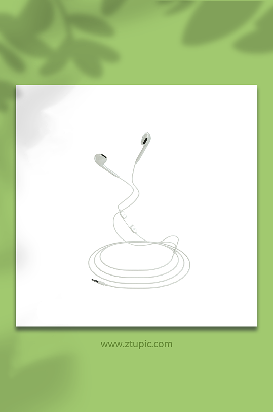 c4d有线耳机3d模型-众图网