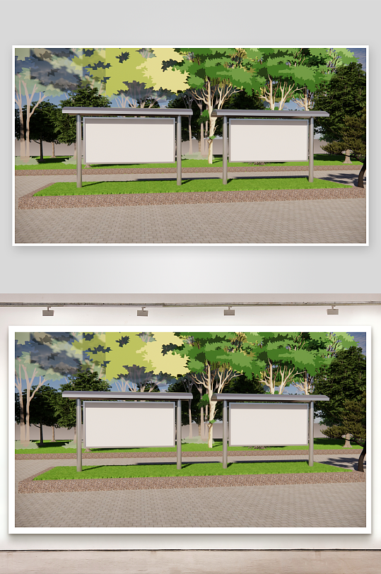 户外宣传栏单联宣传展板-众图网