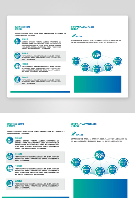 业务范围与团队优势画册排版-众图网