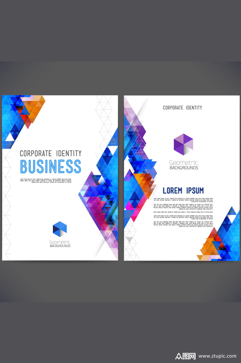 2款时尚商务宣传单矢量素材模板下载-编号666491-众图网