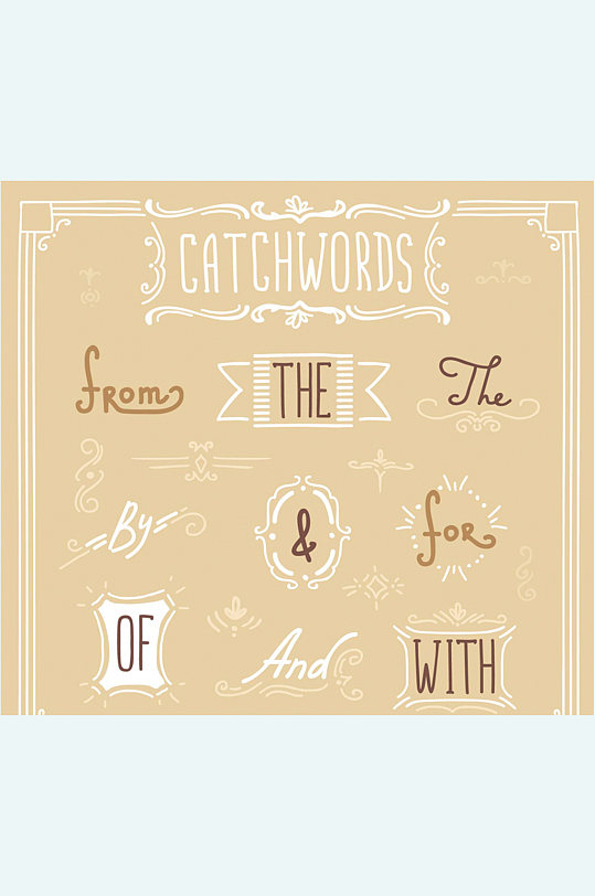 早教英语插画字母v英文单词设计创意素材