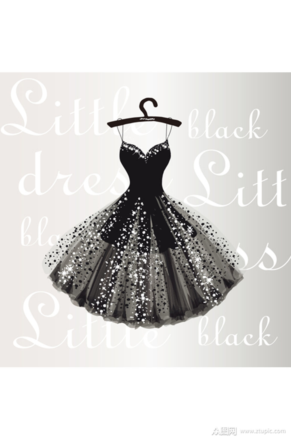 精美长裙矢量素材模板下载-编号680998-众图网