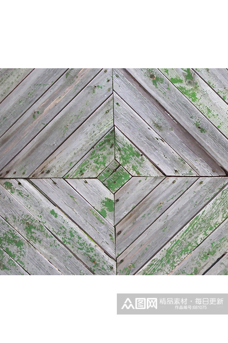长绿色苔藓的木板背景矢量素材素材