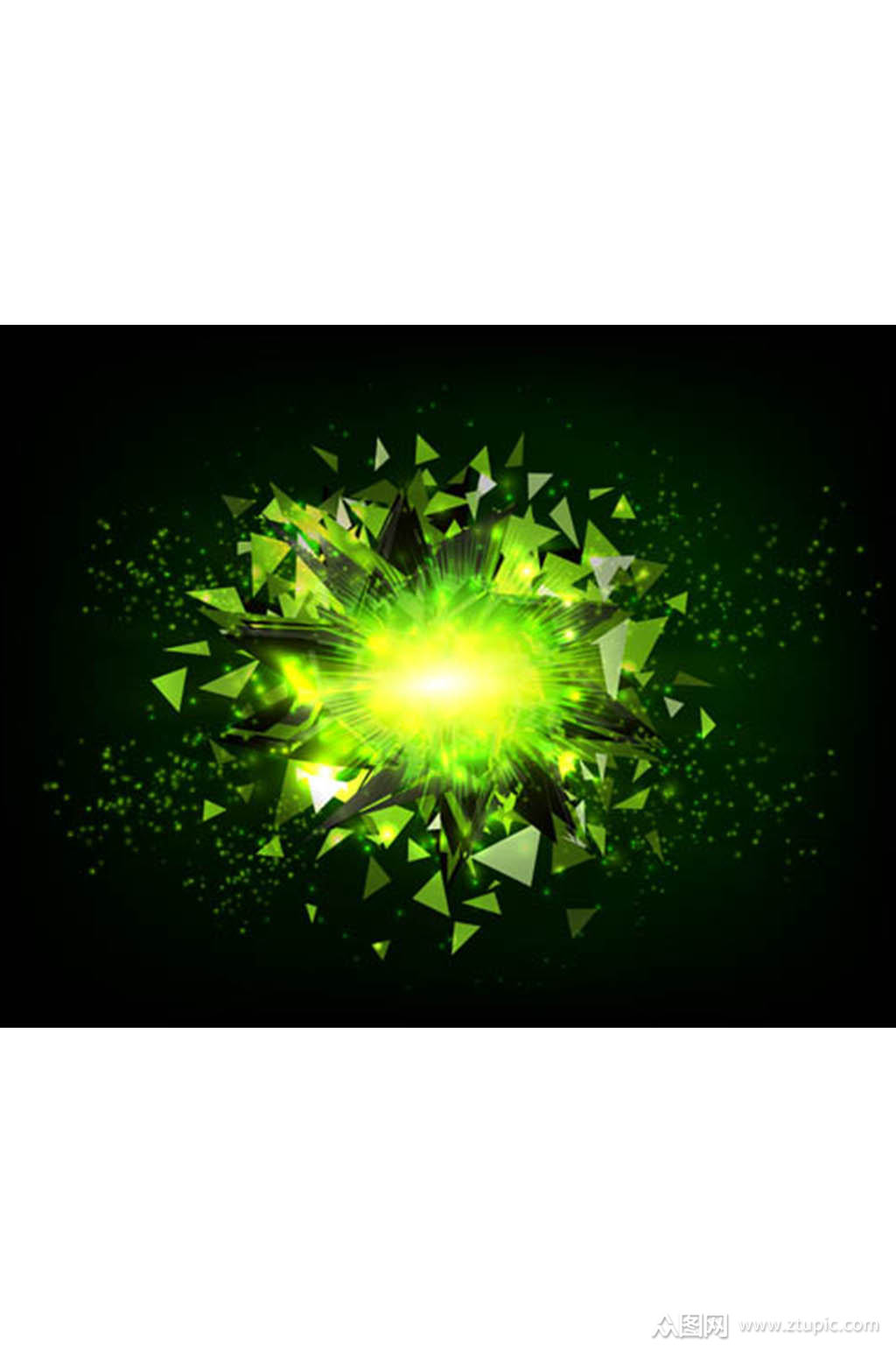 精美绿色炫光矢量素材