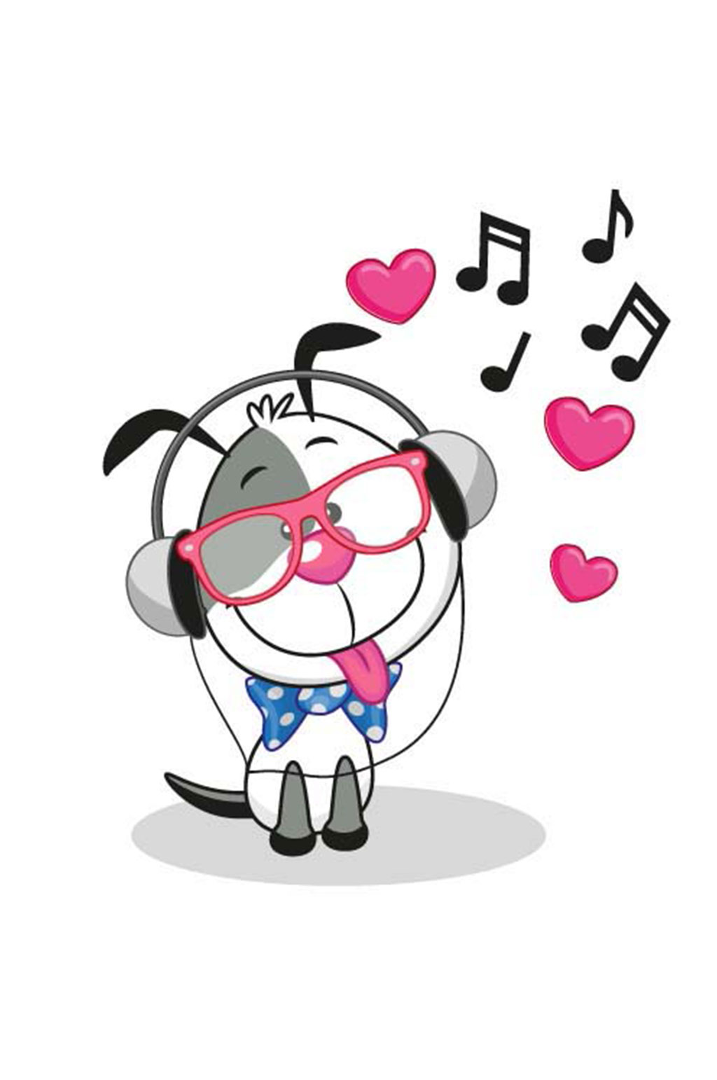 可爱音乐的动物矢量素材