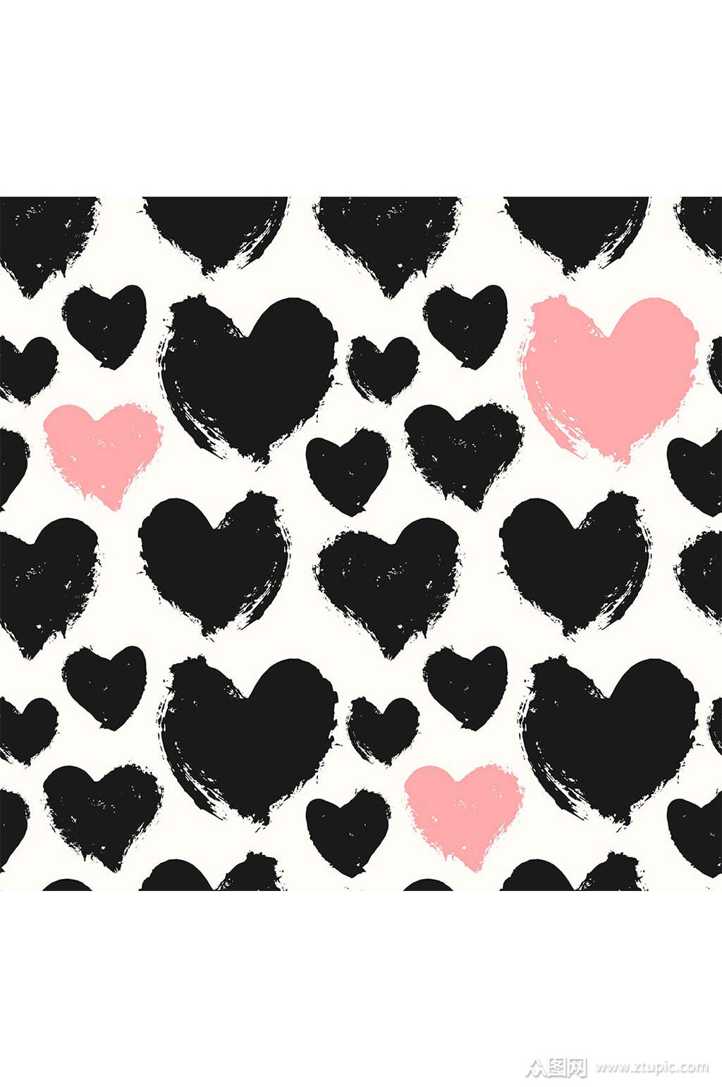 精美黑色爱心矢量素材素材