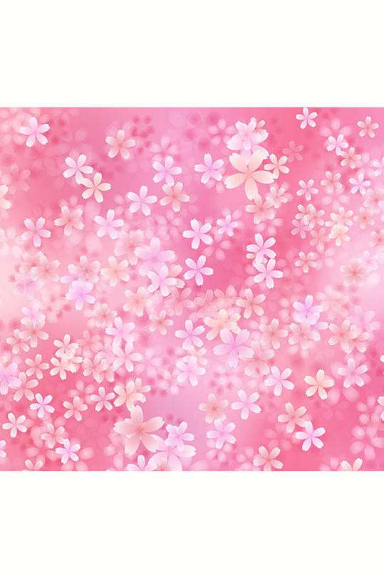 粉色樱花无缝背景矢量素材
