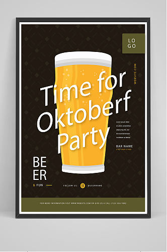 精品简洁德国啤酒海报设计