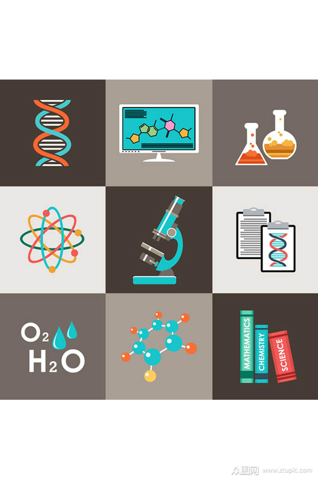 精美化学用物品矢量素材 化学元素