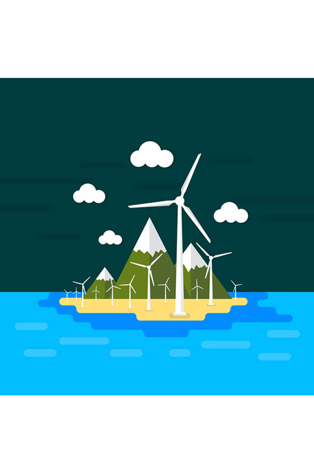 简约小岛矢量素材