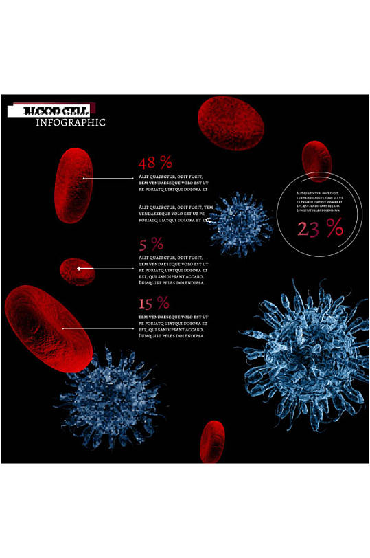 身体红细胞数据矢量素材