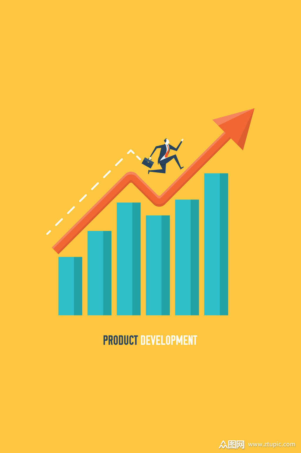 上升的指标矢量素材