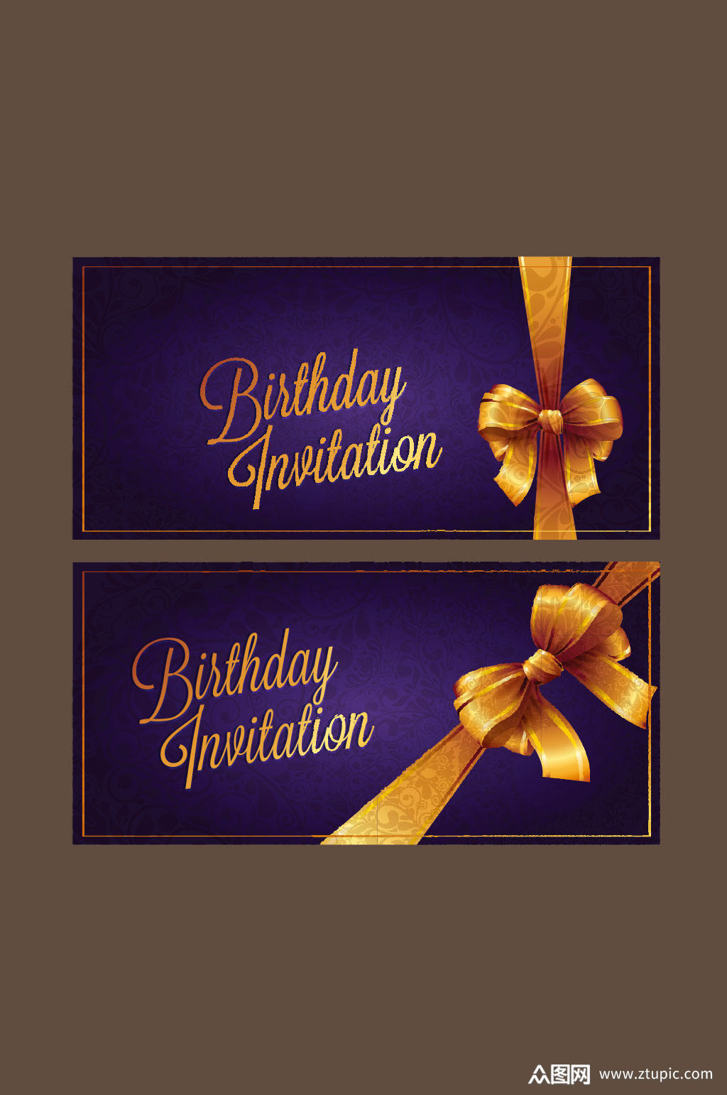 精美紫色宣传卡片矢量素材模板下载-编号723364-众图网