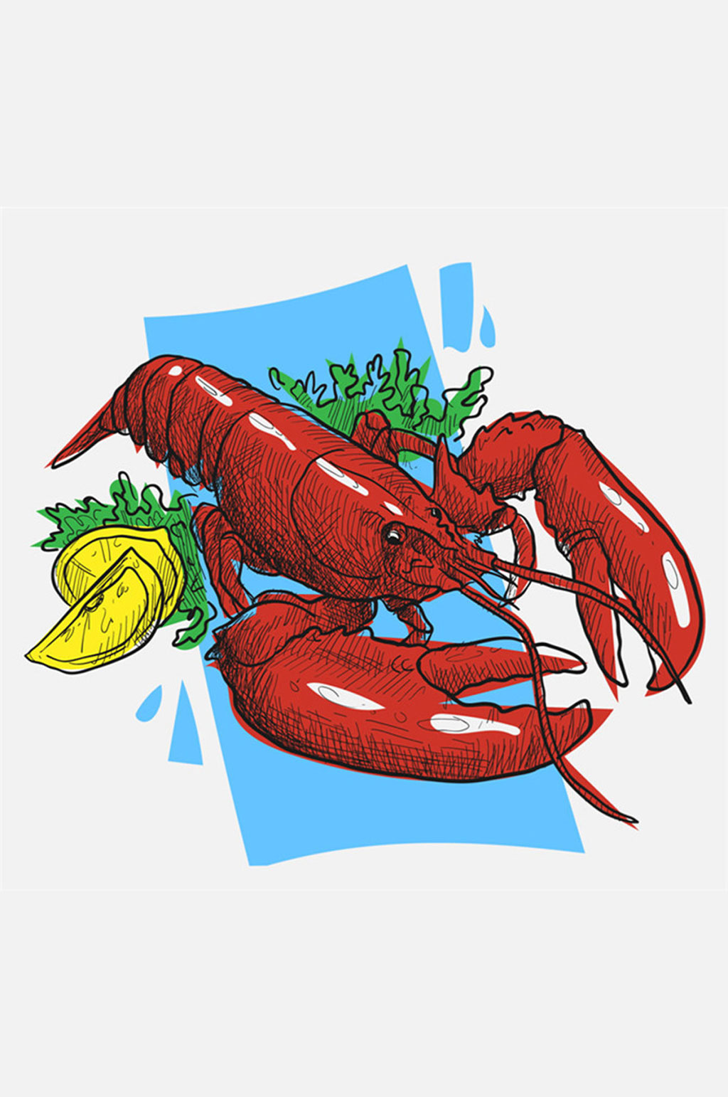 精美龙虾矢量素材