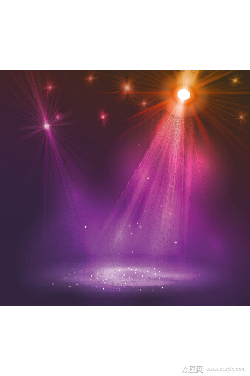 精美舞台灯光矢量素材