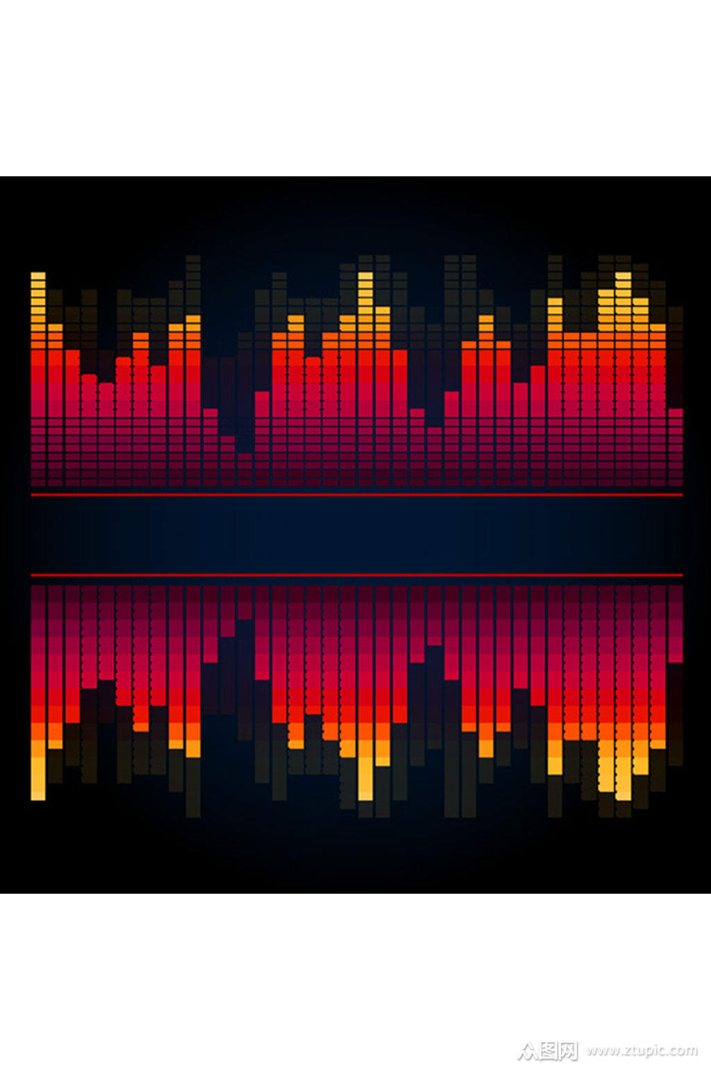 可视化音轨矢量素材