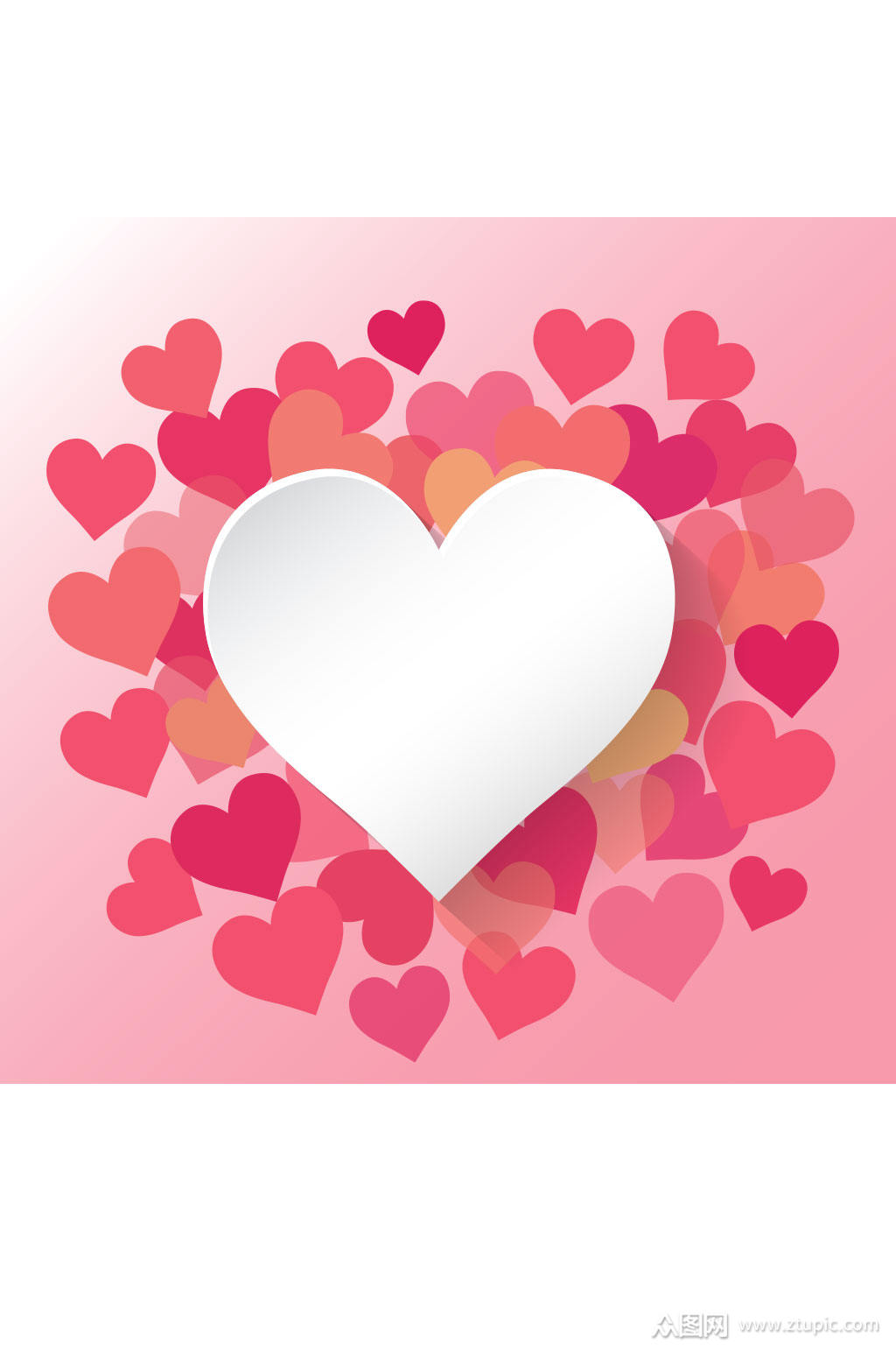 精美彩色爱心设计元素素材矢量