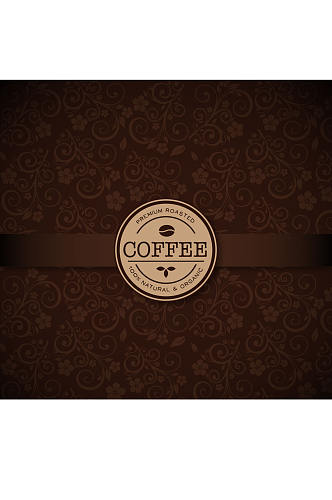 精美彩色咖啡图标背景设计素材矢量