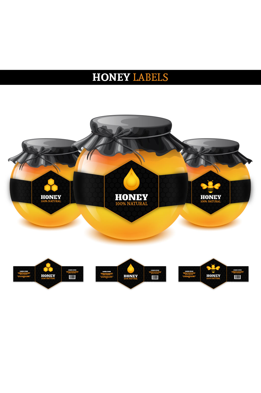 蜂蜜标签 样板图片