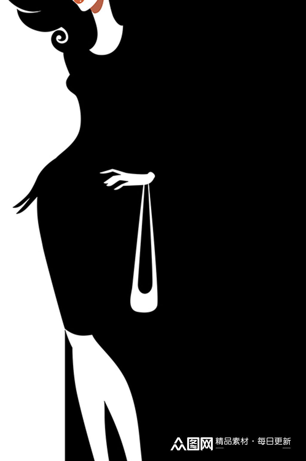 精美人物剪影矢量素材