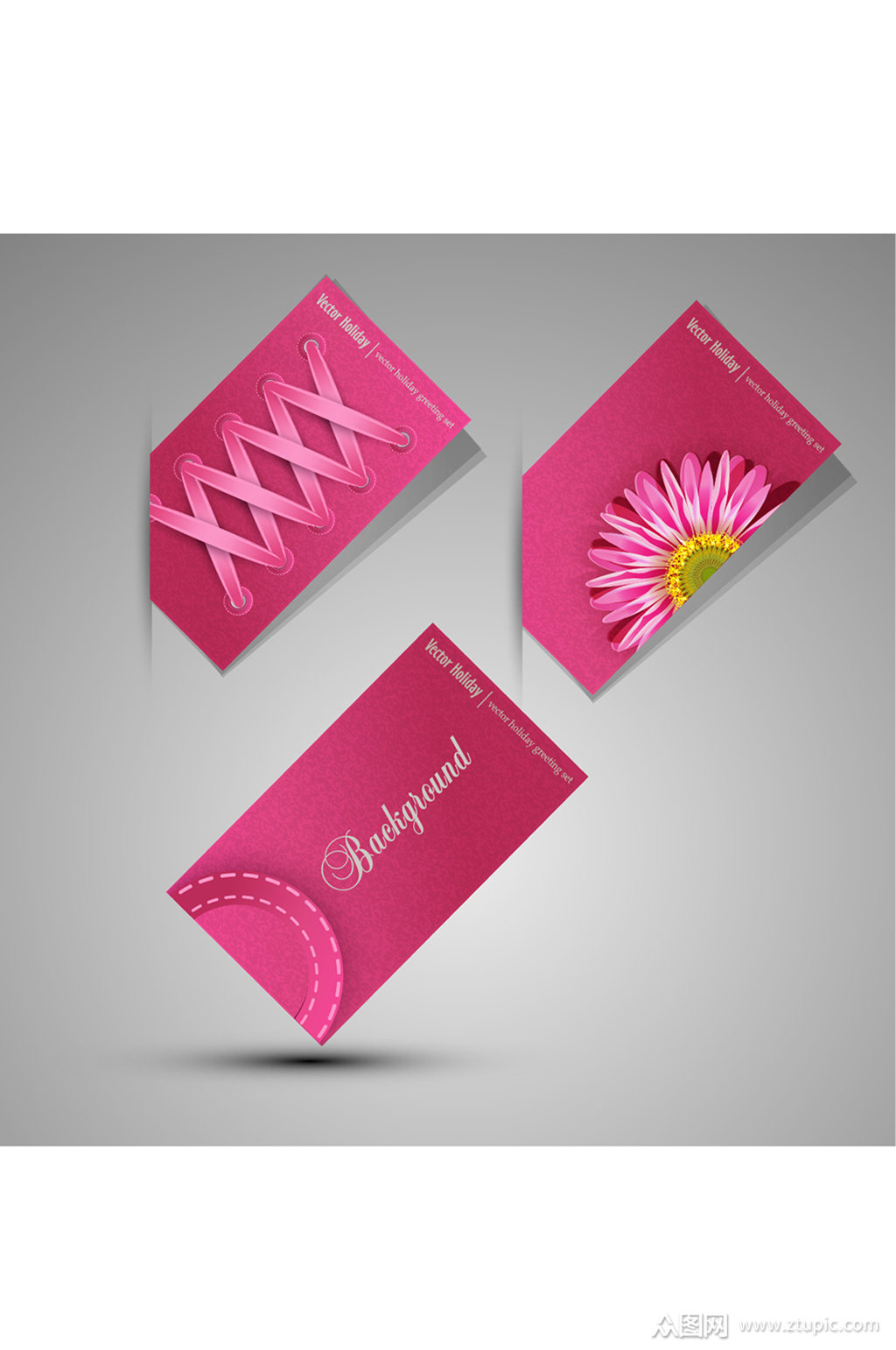 精美粉色名片矢量素材模板下载-编号773486-众图网