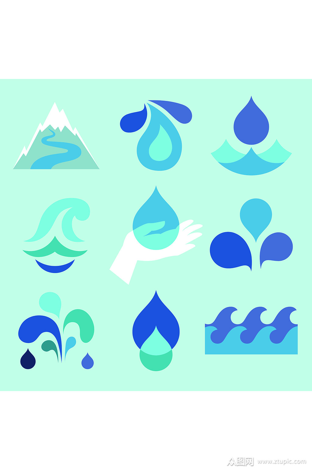 精美时尚简约水滴设计元素素材矢量