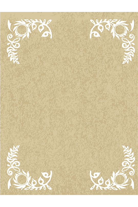 精美复古花纹背景矢量素材