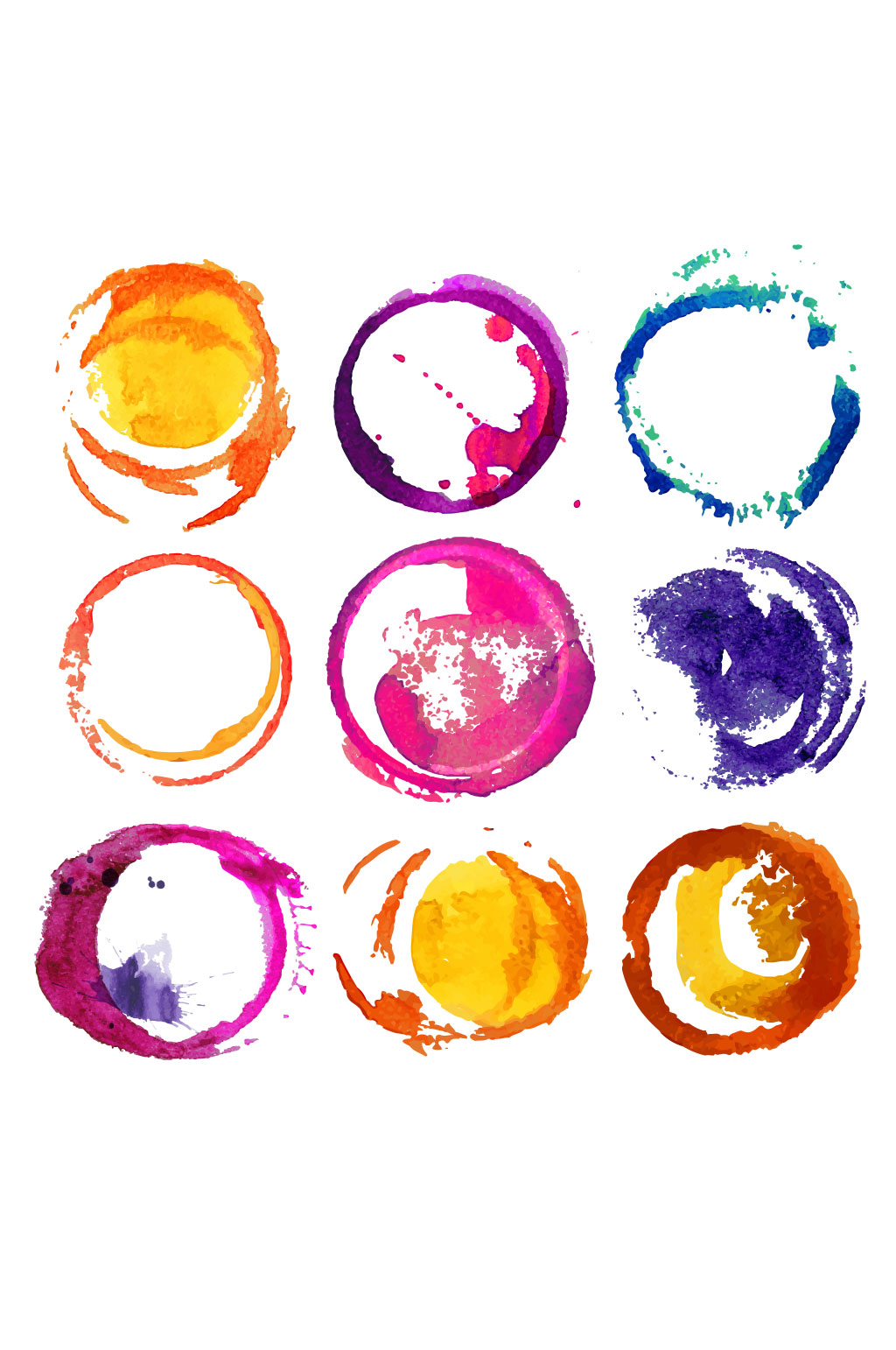 精美时尚彩色圆圈设计元素素材矢量