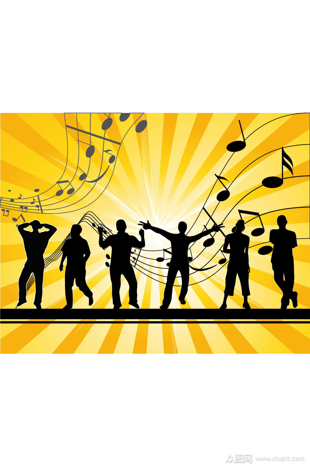 精美时尚彩色音乐设计元素素材矢量