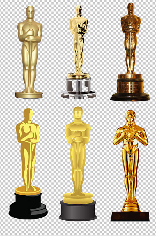 精美简约奥斯卡小金人设计元素素材矢量