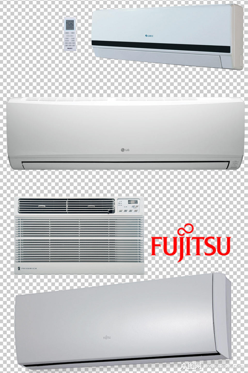 精美彩色时尚空调设计元素素材矢量