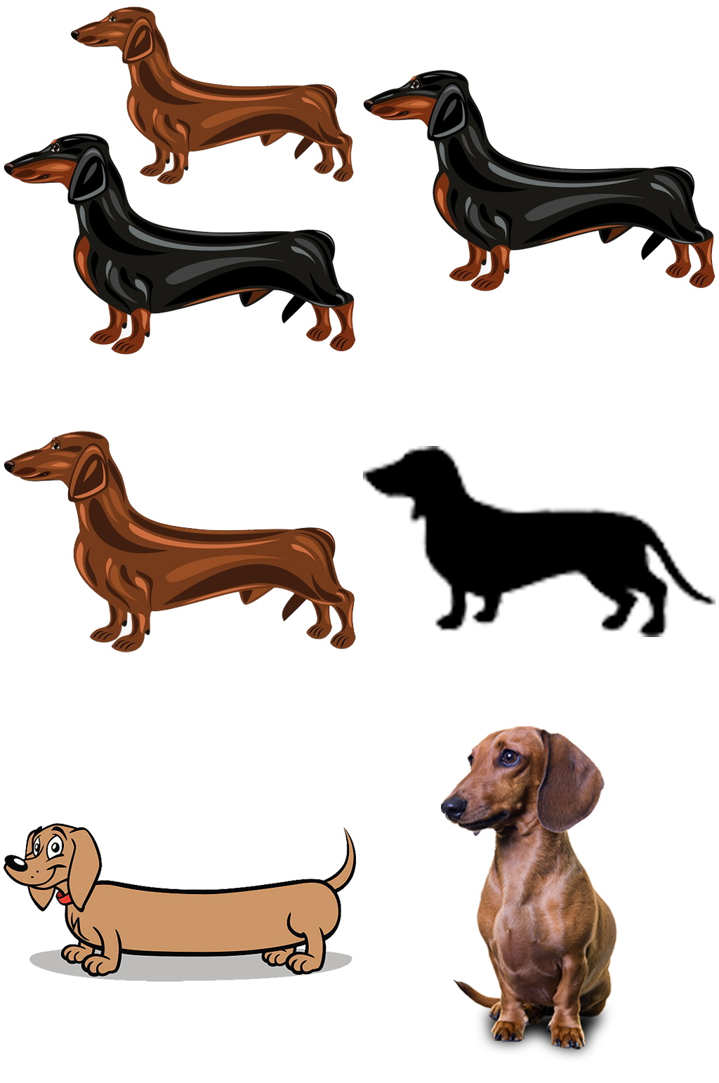 精美时尚彩色动物犬类设计素材元素矢量素材