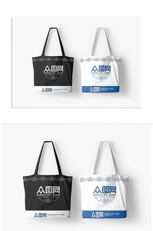 时尚帆布袋手提袋样机-众图网