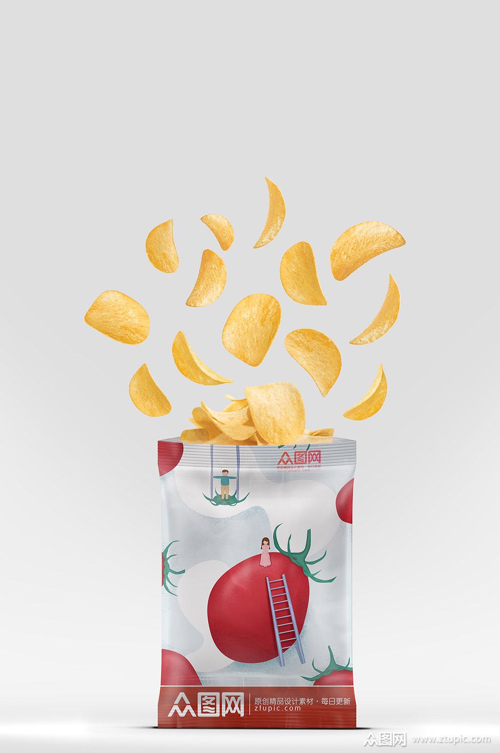 薯片包装袋场景样机