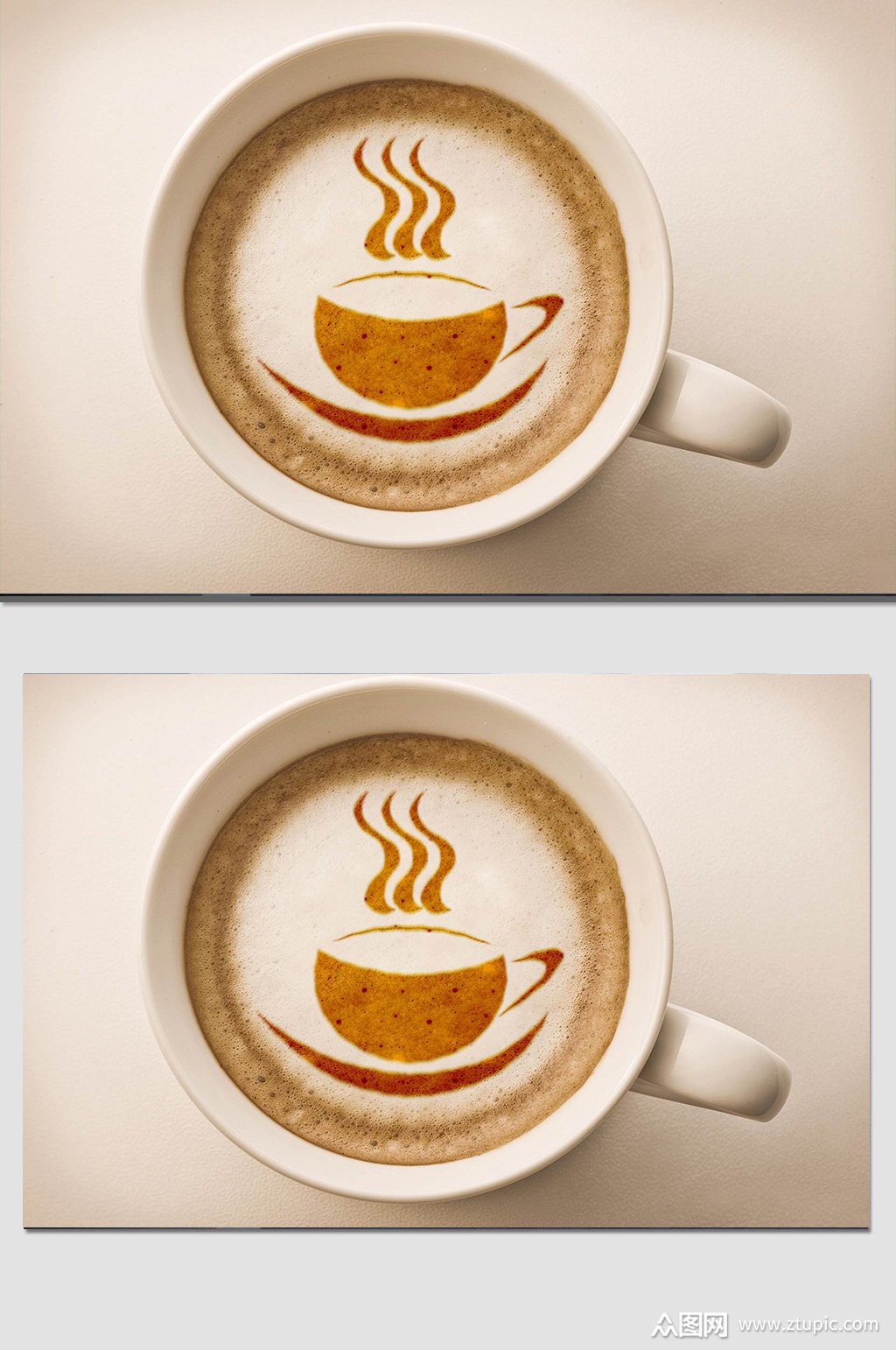 咖啡logo拉花样机贴图