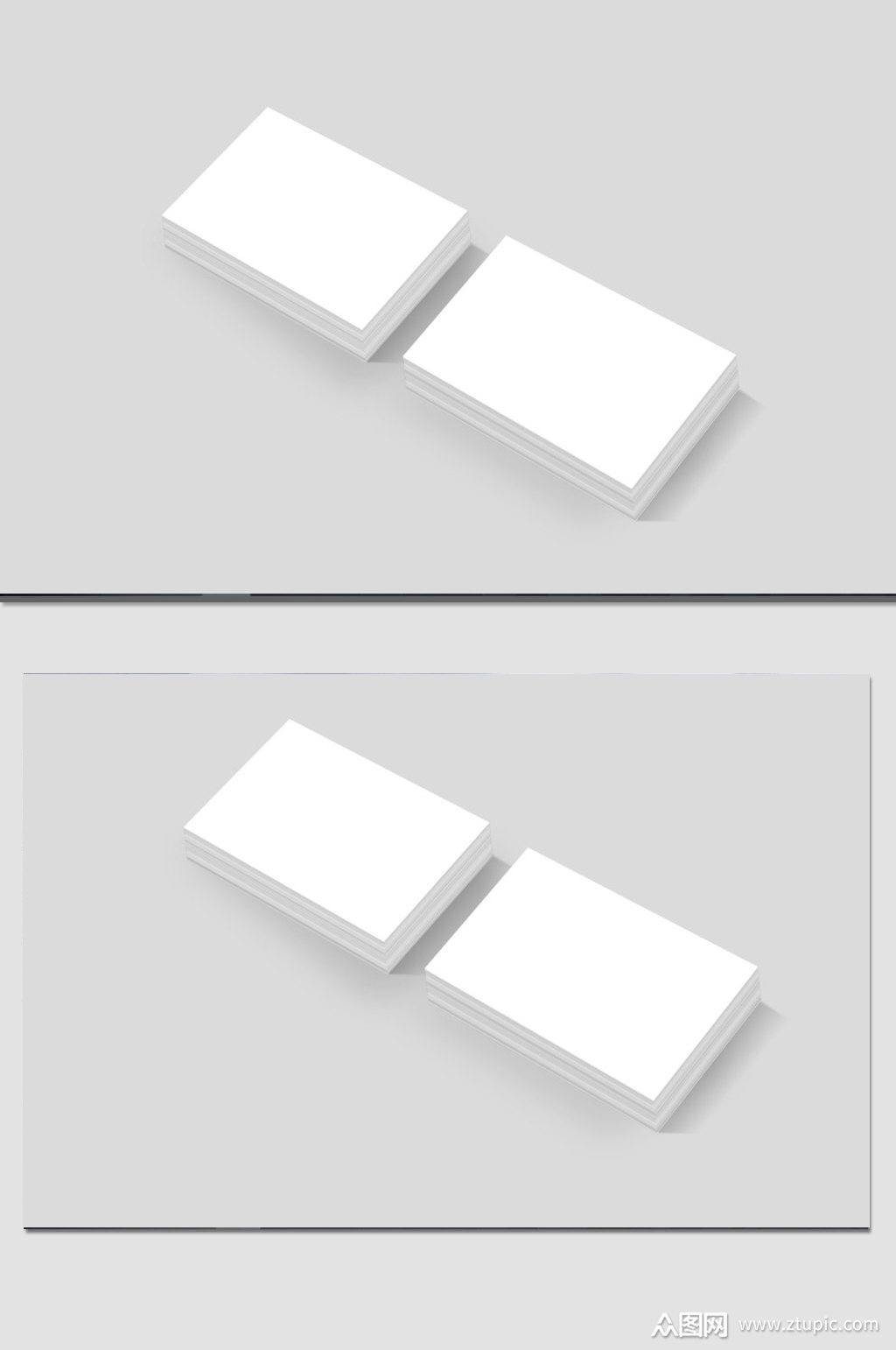 空白名片样机效果图