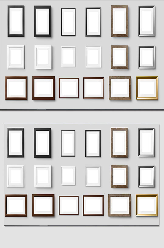 多款相框样机效果-众图网