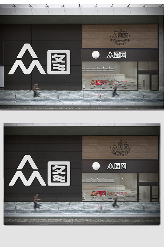 商场橱窗logo展示