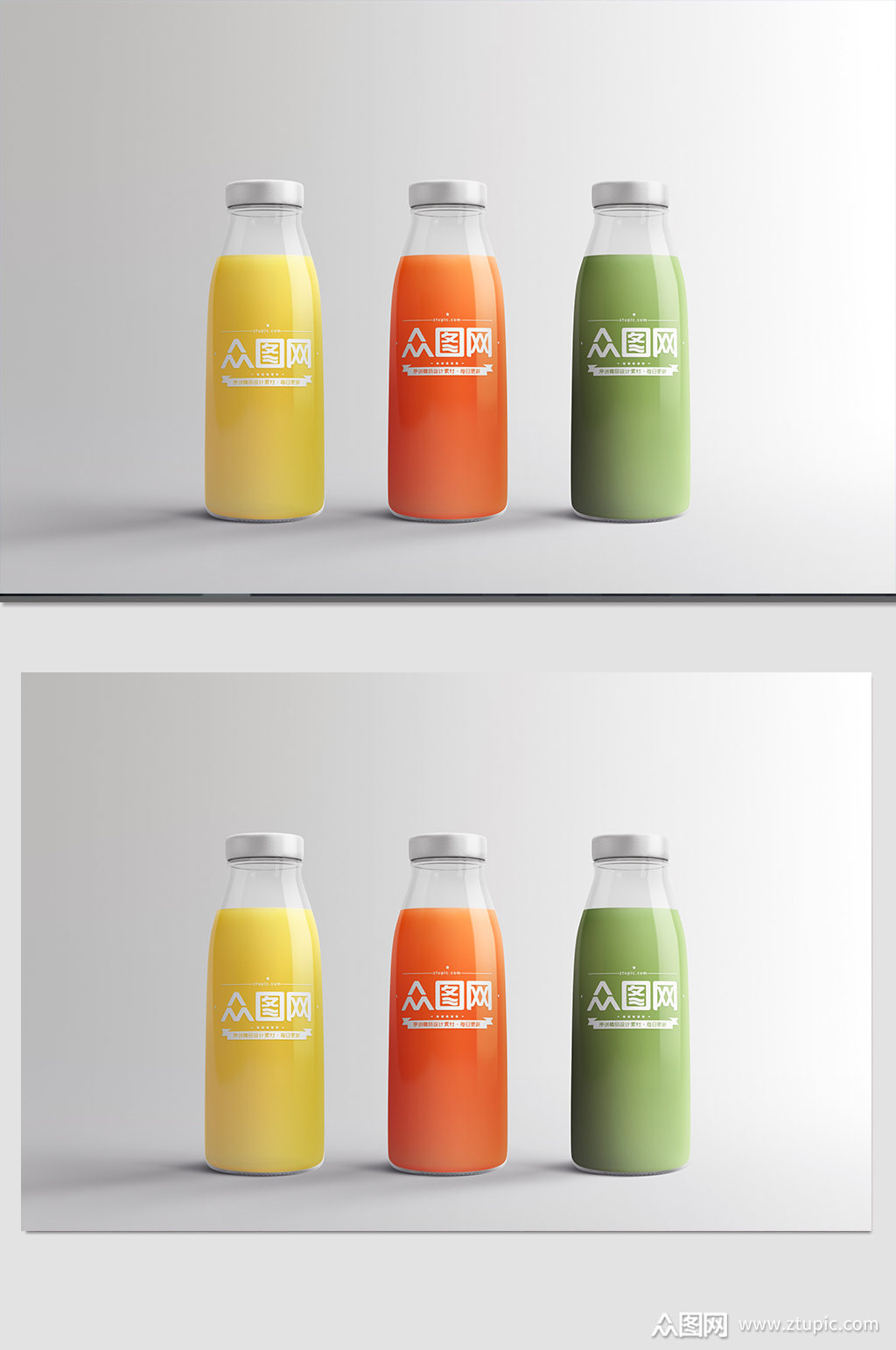 饮料瓶样机多彩果汁饮料样机