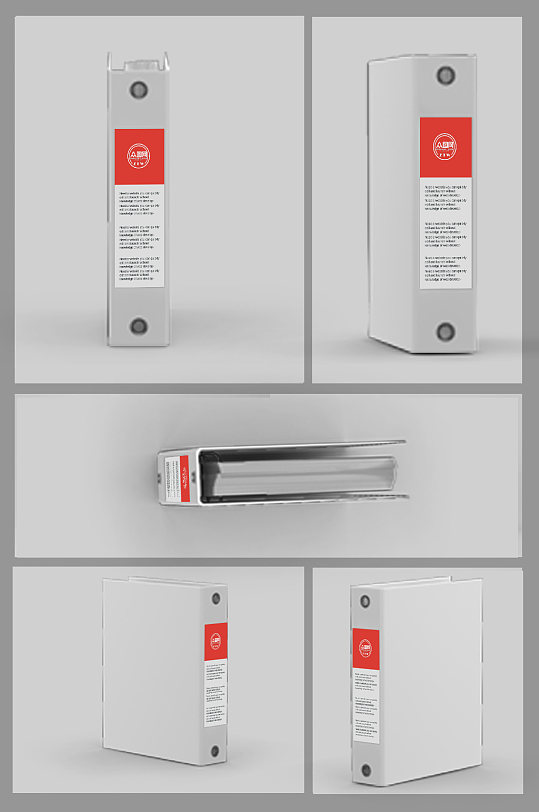 多角度档案盒样机展示-众图网