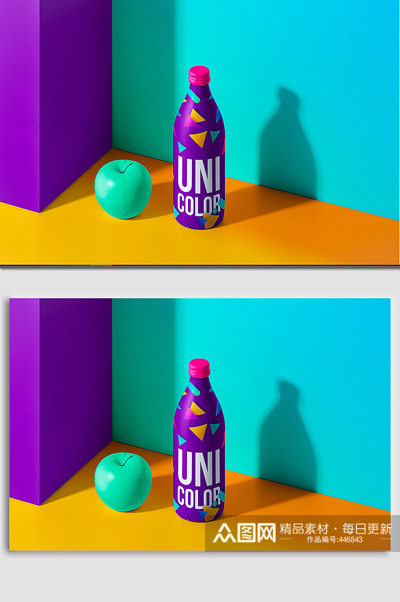 紫色果汁瓶展示样机饮料样机素材