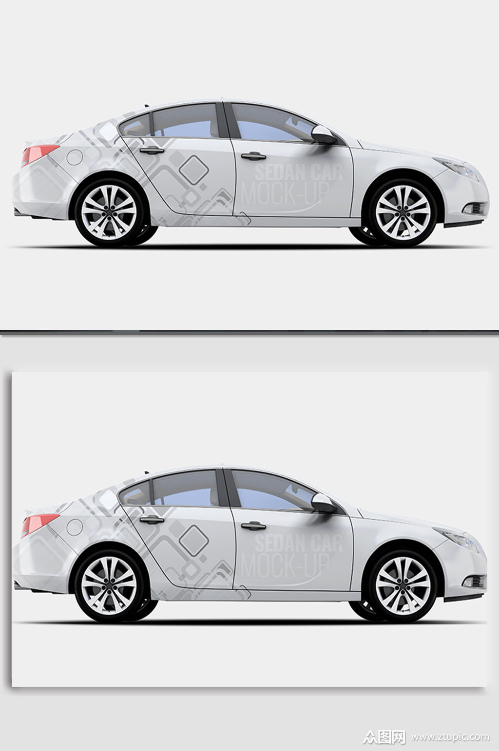 侧面汽车样机贴图