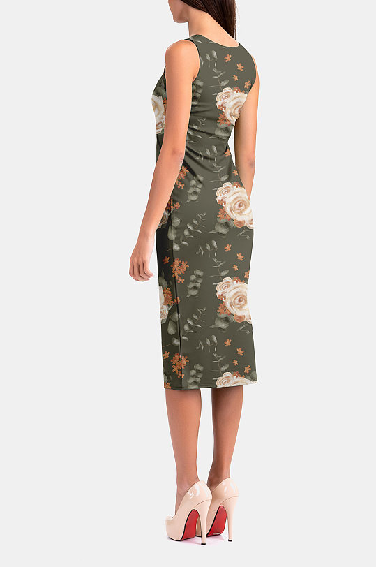 侧面模特连衣裙样机-众图网