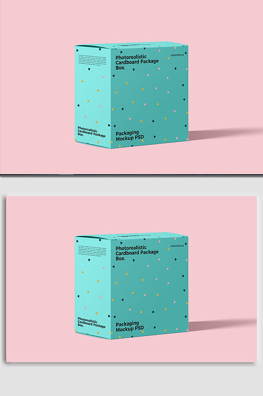 正方盒子场景样机-众图网