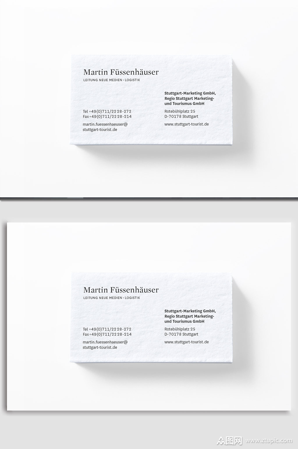 白色名片样机提案