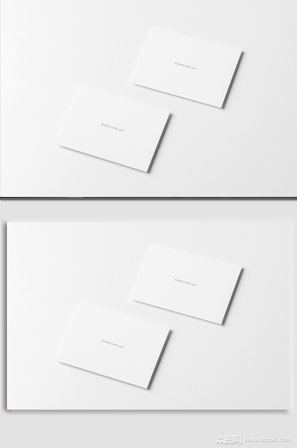 空白白色提案名片样机素材