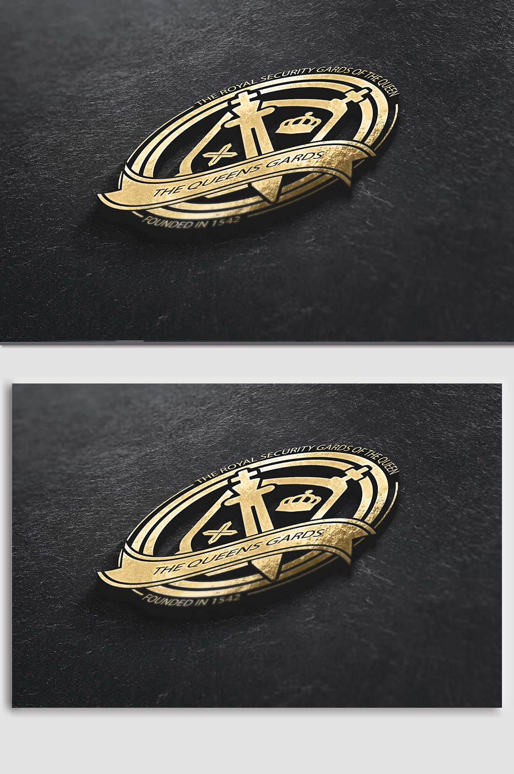 金色立体logo样机素材