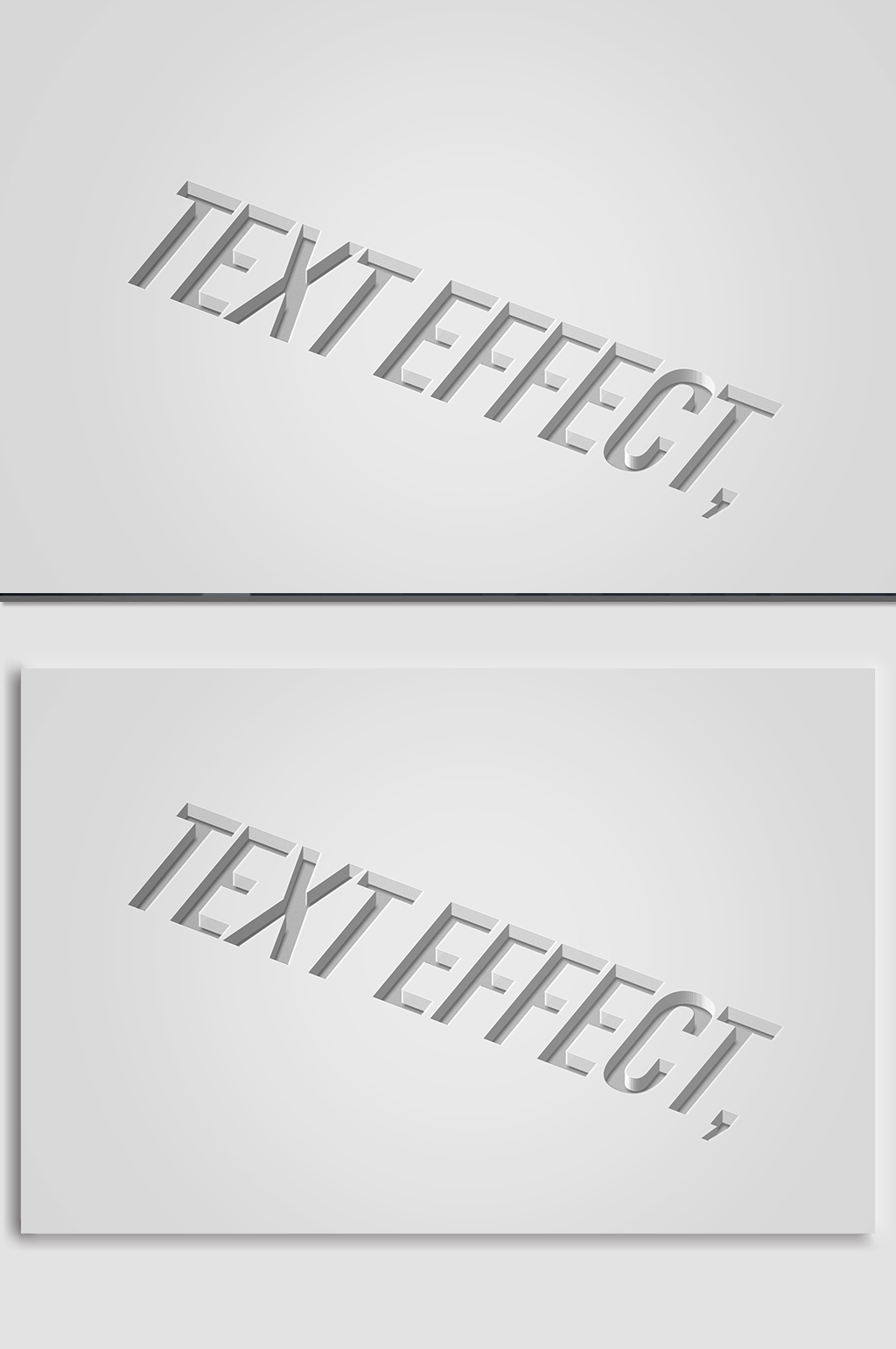 镂空logo效果素材